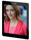 Photo of Kelly McGonigal on an iPad