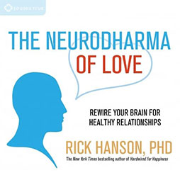 the cover of Rick Hanson's The Neurodharma of Love Course that has a silhouette of a profile